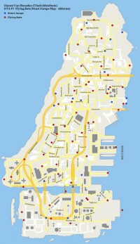 GTA 4 Карта расположения чаек и прыжков (Alderney)