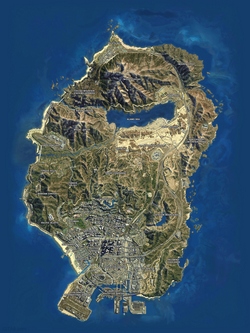 Общая карта мира GTA 5