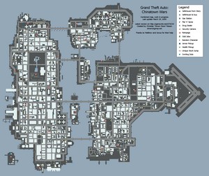 Карта расположения камер, дилеров и предметов в GTA Chinatown Wars