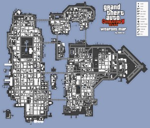 Карта оружия в GTA Chinatown Wars
